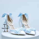 Amozae-kawaii shoes Heel Sandals Women's Spring Shoes Lolita Cosplay Y2K Heels Elegant Women's Stilettos Blue Wedding Shoes High Heels Women's Heel prom shoes