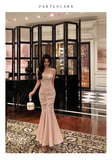 Amozae-dress to impress party dress nye outfits Shiny Sequin Lace Prom Dress Mermaid Evening Dress YM1664