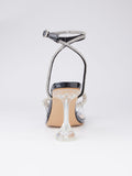 Amozae-Sparkling Bow Square Toe High Heels