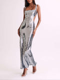 Amozae-nye outfits back to school dress  Adoria Sequin Cut Out Maxi Dress