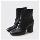 Amozae-Back To School Gifts Thick heel square toe barefoot boots