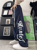 Amozae-Old School Baggy Sweatpants mit Nähten und Logo Design- Streetwear y2k outfits Fall Outfits Christmas Thanksgiving Gift New Year's Eve