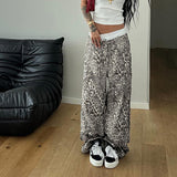 Amozae-Y2k Pants Leopard Women Clothing Harajuku High waist Joggings Femme Pantalones Trousers Street Loose Emo Punk Aesthetic Pants