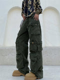 Amozae-Vintage baggy cargo jeans with multiple pockets- Streetwear y2k outfits Fall Outfits Christmas Thanksgiving Gift New Year's Eve