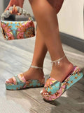 Amozae-Printed Platform Sandal