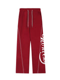 Amozae-Old School Baggy Sweatpants mit Nähten und Logo Design- Streetwear y2k outfits Fall Outfits Christmas Thanksgiving Gift New Year's Eve