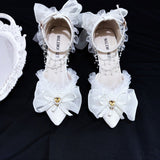 Amozae-kawaii shoes lolita high heel for women beige wedding shoes woman shoes size 34 mary jane flats Bride shoes 2025 shoes designer luxury shoes prom shoes