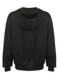Amozae-Fall Outfits -Black hoodie with zipper and rhinestone skull- Streetwear y2k outfits Fall Outfits Christmas Thanksgiving Gift New Year's Eve