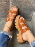 Amozae-Jelly Chunky Heel Sandals