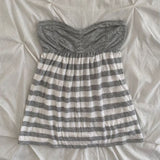 Amozae-Y2k Women's T shirt Vintage Clothes 90s Sexy Crop Tops Stripe Tube Top Aesthetic Casual Femme Camis Harajuku Tee Punk Sweet Tank