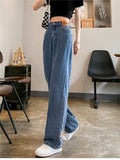 Amozae-Basic baggy air jeans with a high waist- Streetwear y2k outfits Fall Outfits Christmas Thanksgiving Gift New Year's Eve