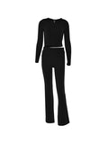 Amozae-Strick-Zweiteiler mit Reißverschluss- Streetwear y2k outfits Fall Outfits Christmas Thanksgiving Gift New Year's Eve