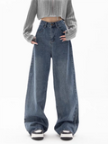 Amozae-2000er Blaue Baggy Boyfriend Jeans- Streetwear y2k outfits Fall Outfits Christmas Thanksgiving Gift New Year's Eve