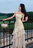 Amozae-dress to impress party dress nye outfits Sexy Straps Prom Dress Irregular Ruffles Mermaid Birthday Dress  YM1683