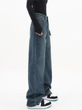 Amozae-Blaue Vintage Klassische Boyfriend Jeans- Streetwear y2k outfits Fall Outfits Christmas Thanksgiving Gift New Year's Eve