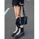 Amozae-Back To School Gifts Chain Link Edge Shoulder Bag
