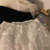 Amozae-Lace Sexy Sweet Summer Skirt Women Clothes High Waist Harajuku White 2000s Kawaii Korea Bow Mini Skirts Y2k Femme Short Skirts