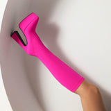 Amozae-Back To School Gifts Candy Pointed Toe Super High Heel Boots
