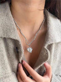 Amozae-y2k star cross butterfly heart set pendant / y2k star cross butterfly heart set pendant- Streetwear y2k outfits Fall Outfits Christmas Thanksgiving Gift New Year's Eve