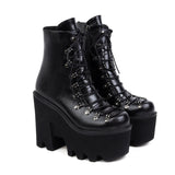 Amozae-Back To School Gifts Cross Strapping Waterproof Boots