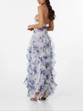 Amozae-nye outfits back to school dress  Iris Flower Maxi Dress