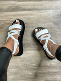 Amozae-Braided Criss Cross Flats Sandals
