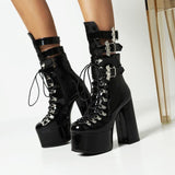 Amozae-Back To School Gifts Goth Punk High Heels Boots