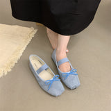 Amozae-Ballerinas Woman 2025 Bow-Knot Female Shoes Elegant Ballet Butterfly Dress New Grandma Summer Flat Butterfly-knot Spring