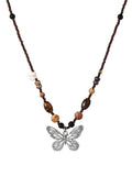 Amozae-Vintage Beaded Stone Butterfly Necklace/Vintage Beaded Stone Butterfly Necklace- Streetwear y2k outfits Fall Outfits Christmas Thanksgiving Gift New Year's Eve