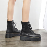 Amozae-Back To School Gifts Black Short Boots