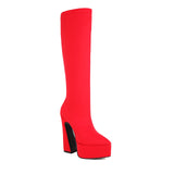 Amozae-Back To School Gifts Candy Pointed Toe Super High Heel Boots