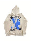 Amozae-Fall Outfits -Zip up hoodie with Star Girl graphic- Streetwear y2k outfits Fall Outfits Christmas Thanksgiving Gift New Year's Eve