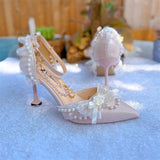 Amozae-kawaii shoes pink kitten heels Weddings bridal shoes heels woman luxury lolita heels for ladies y2k pearl heeled shoes women elegant prom shoes