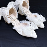 Amozae-kawaii shoes lolita high heel for women beige wedding shoes woman shoes size 34 mary jane flats Bride shoes 2025 shoes designer luxury shoes prom shoes