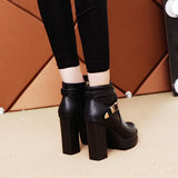 Amozae-Back To School Gifts Chunky Heel Martin Thermal Knight Boots