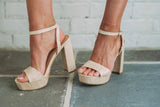 Amozae-Jane Raffia Heels- Beige