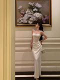 Amozae-dress to impress party dress nye outfits White Suspender Dress Sexy Waist Party Dress YM1668