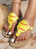Amozae-Baseball Flip-Flop Sandals