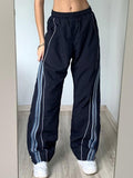 Amozae-Striped Vintage Retro Sporty Baggy Sweatpants- Streetwear y2k outfits Fall Outfits Christmas Thanksgiving Gift New Year's Eve