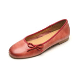 Amozae-New Women's Genuine Cowhide Leather Ballet Flats Bow Decor Soft Sole Flat Shoes Spring Autumn Low Cut Round Toe Casual Comfort
