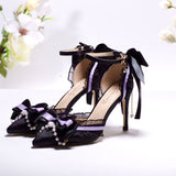 Amozae-kawaii shoes shoes woman 2025 trend Elegant woman heeled shoes lolita heels purple y2k shoes for women Party dresses woman designer shoe prom shoes