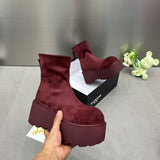 Amozae-Designer Winter Women Stretch Modern Boots Casual Short Booties Ladies Platform Wedges High Heels Shoes-Platform boots