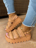 Amozae-Chain Adjusting Buckle Thick Sole Sandals