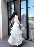 Amozae-dress to impress party dress nye outfits Sexy Straps Prom Dress Irregular Ruffles Mermaid Birthday Dress  YM1683