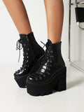 Amozae-Back To School Gifts Cross Strapping Waterproof Boots
