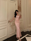 Amozae-dress to impress party dress nye outfits Classy Pink Satin Prom Dress Birthday Outfits Evening Gown YM1619
