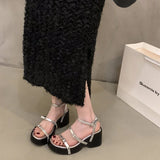 Amozae-Designer Summer Chunky Women Sandals Fashion Open Toe Platform Wedges Heel Shoes Ladies Outdoor Dress Gladiator Pumps-Platform boots