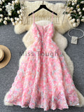 Amozae-back to school outfits French Chic Mesh Flower Formal Occasion Dresses Pretty Strapless Pink Party Dress Women New Design Ball Gown Robe Clothing 2025
