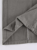 Amozae-Faded gray 90s vintage cargo pants with cargo pockets- Streetwear y2k outfits Fall Outfits Christmas Thanksgiving Gift New Year's Eve