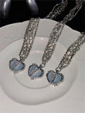 Amozae-y2k star cross butterfly heart set pendant / y2k star cross butterfly heart set pendant- Streetwear y2k outfits Fall Outfits Christmas Thanksgiving Gift New Year's Eve